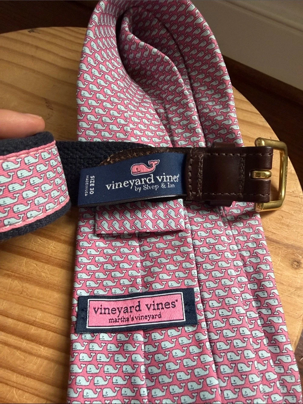 Vineyard Vines Boy's Tie and Matching Fabric Belt